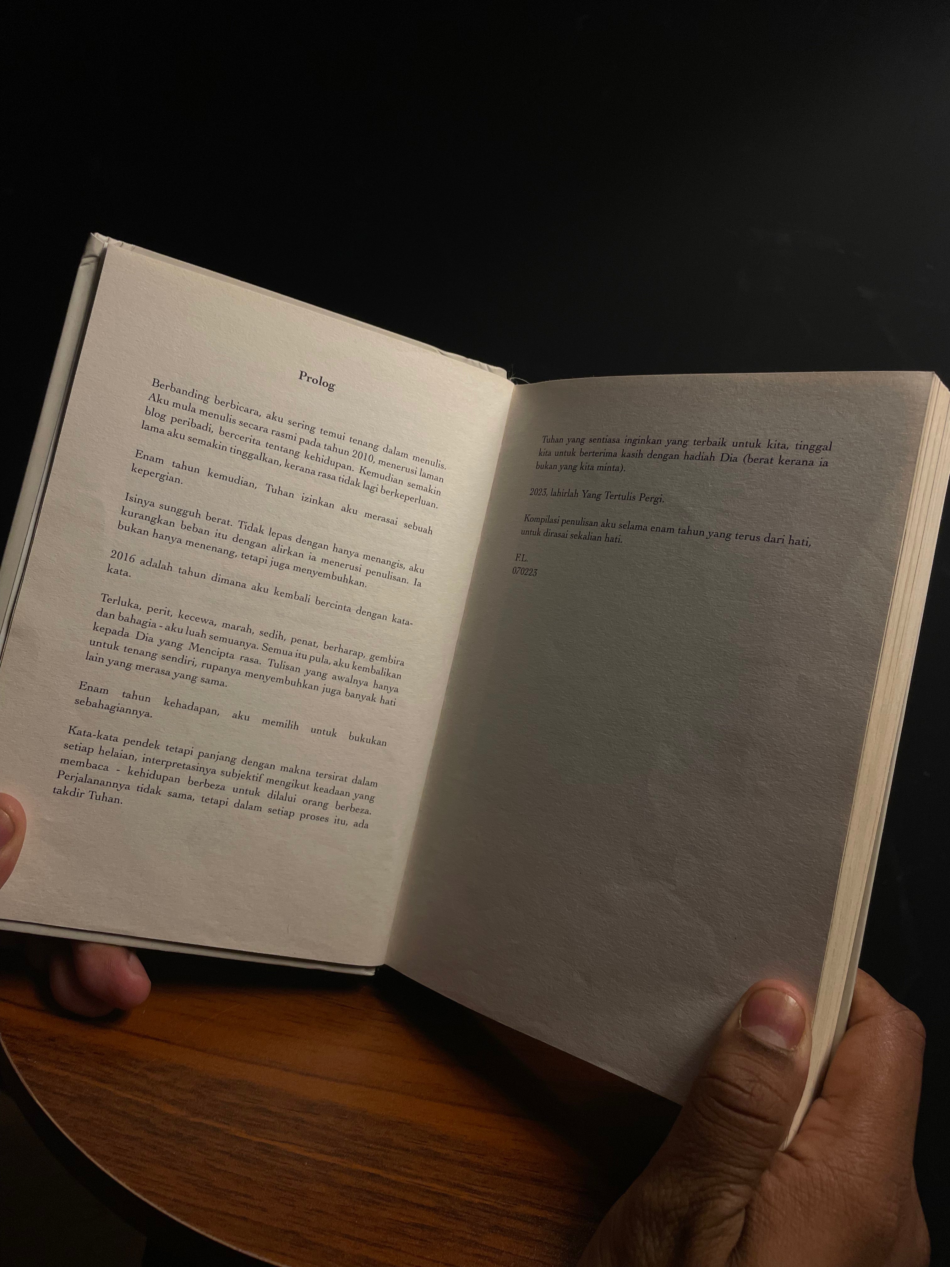 Yang Tertulis Pergi versi Hard Cover