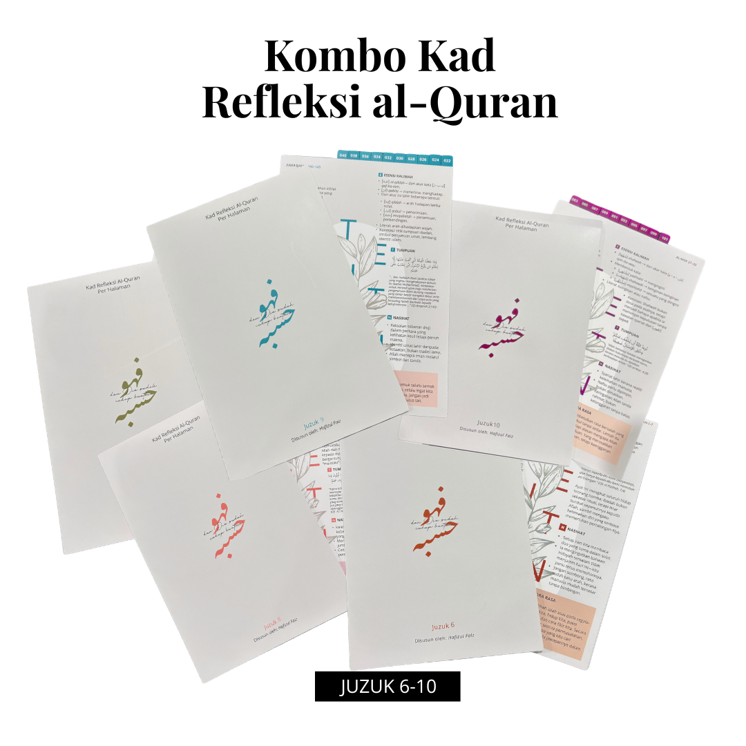 Kad Refleksi al-Quran Juzuk 6-10 (Kombo)