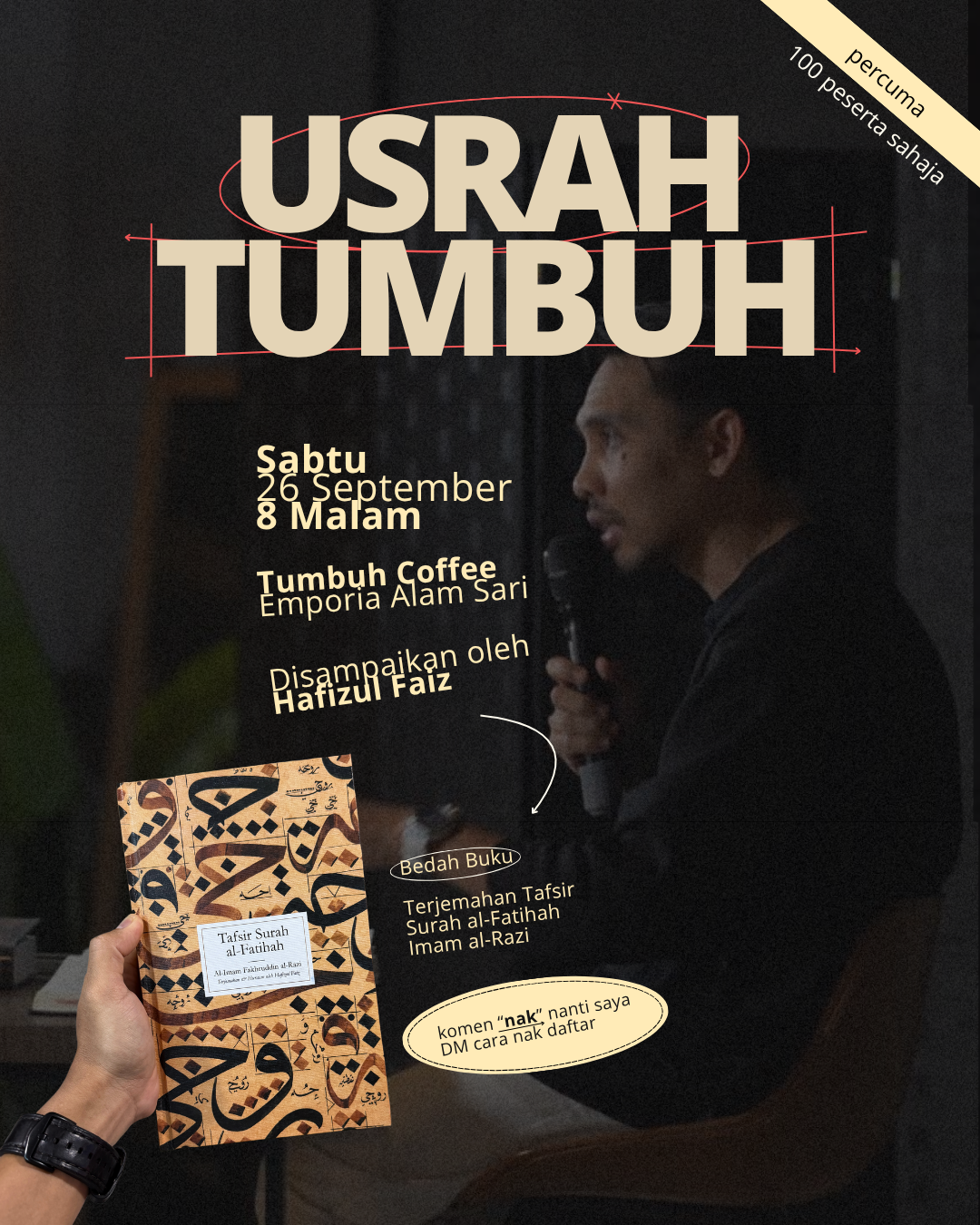 Pendaftaran Usrah Tumbuh 26 September 2026 (Bedah Buku Surah al-Fatihah) — 100 peserta sahaja